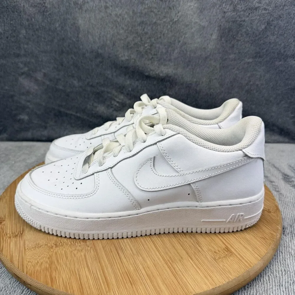 Nike Air Force 1 Low Shoes Boys Size 7Y White Leather Casual Sneakers DH2920-111
